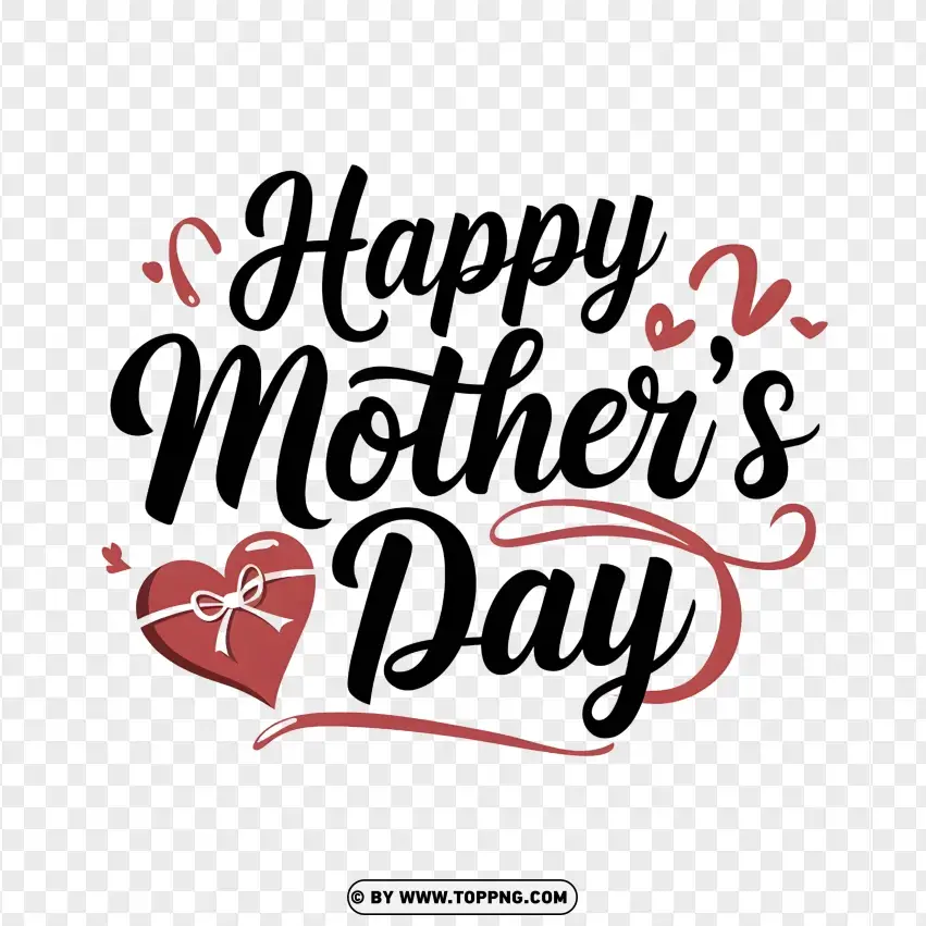 Mothers Day Elegant Typography Design PNG Transparent Background