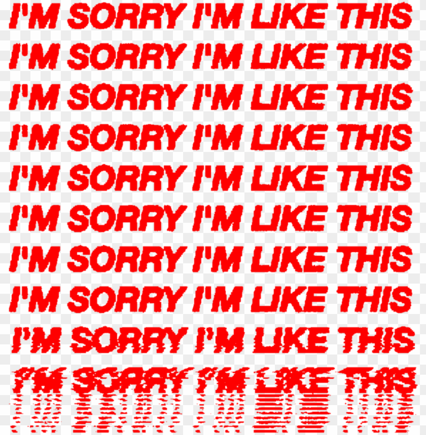 Sorry Aesthetic Red Shoppingbag Glitch Text Melting I M Sorry Aesthetic Png Image With Transparent Background Toppng - aesthetic roblox character transparent related keywords