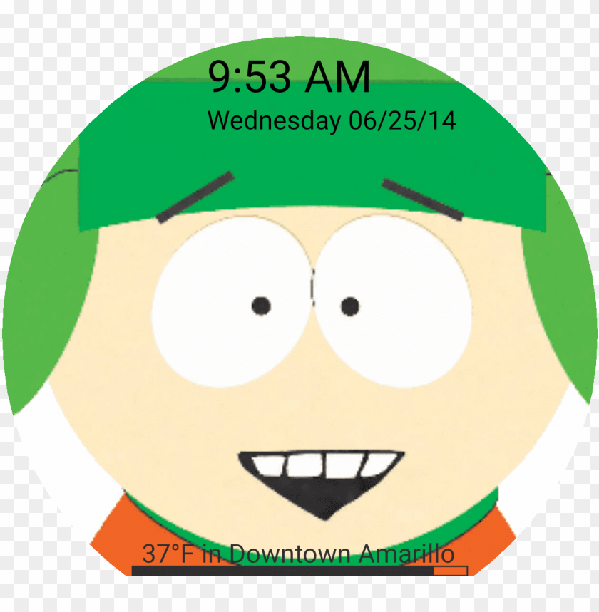 southpark kyle watch face preview PNG transparent with Clear Background ID 306994