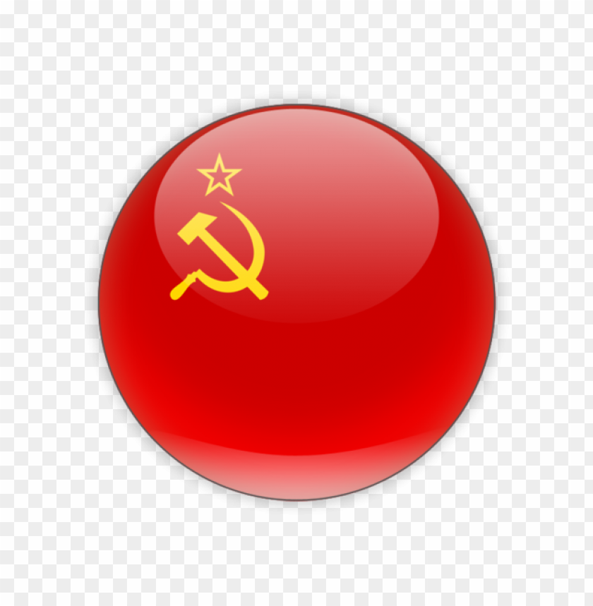 Red Globe With Soviet Symbol PNG Transparent Background