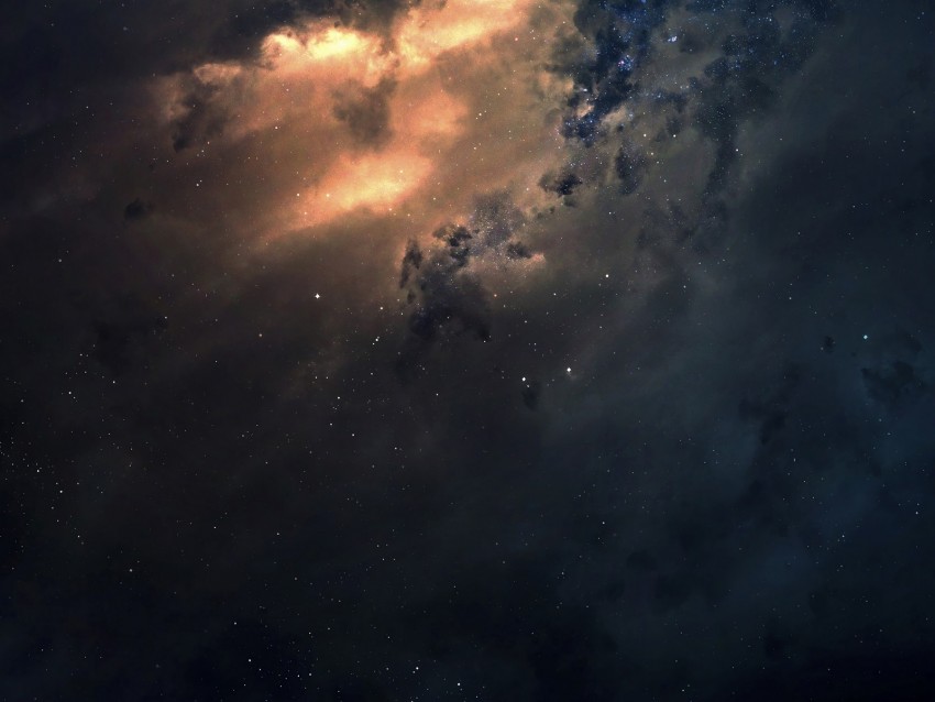 space, nebula, galaxy, stars, glow