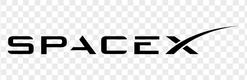 Spacex Logo Black PNG Transparent Background