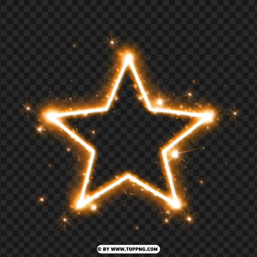 Sparkling Firework Star PNG Transparent Background