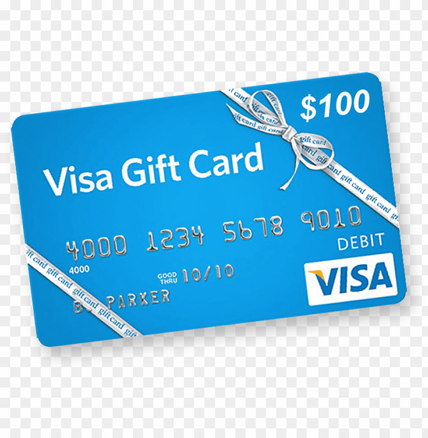 Special Offers For Our Customers 100 Visa Gift Card Electric Blue Png Image With Transparent Background Toppng