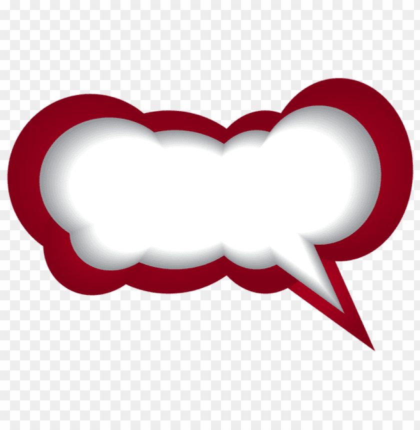 speech bubble red white clipart png photo - 53252