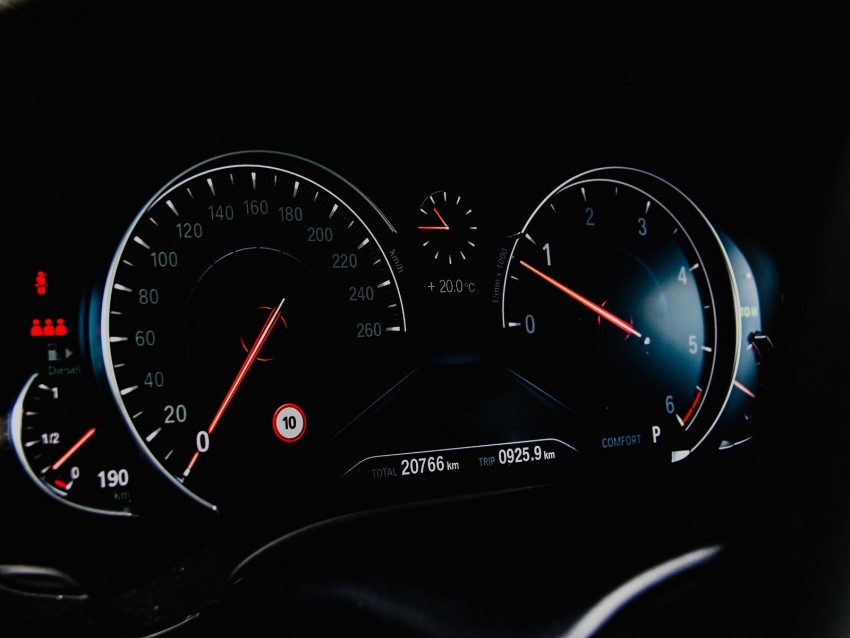 speedometer, speed, arrows, numbers, car