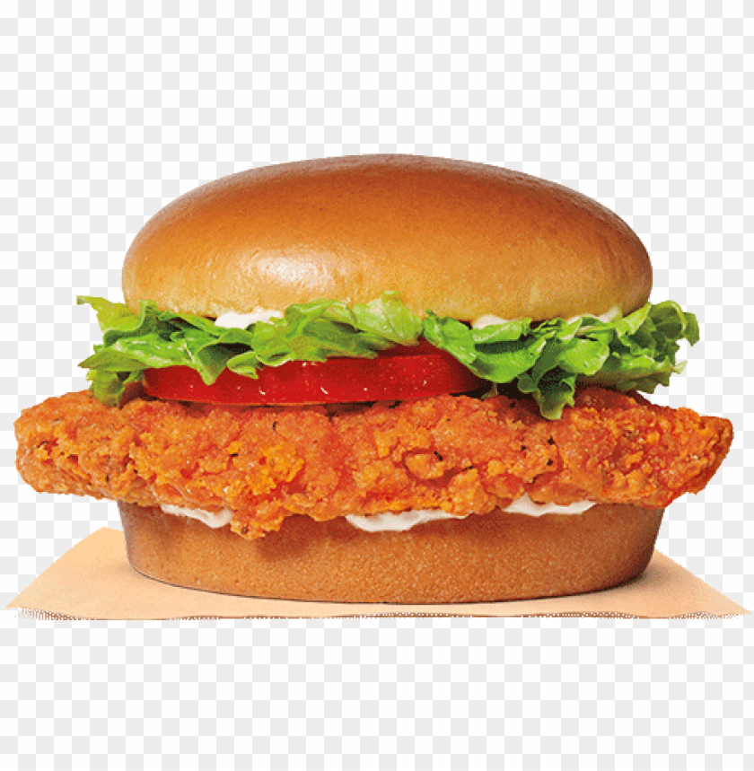 spicy crispy chicken sandwich PNG image with transparent background@toppng.com