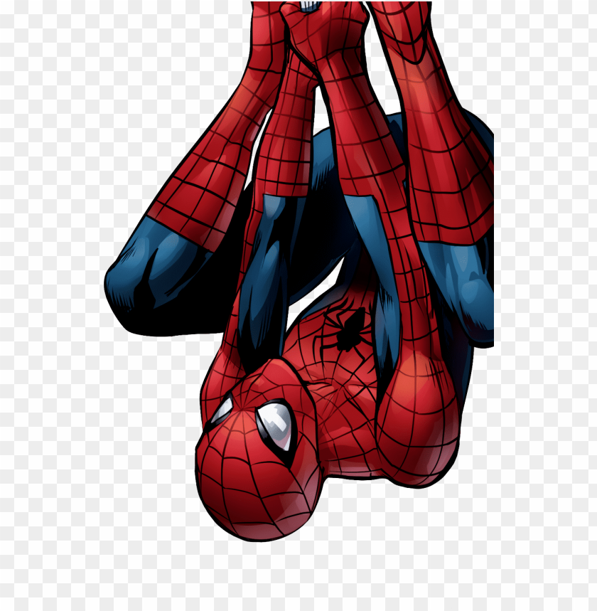 Free Download HD PNG Spider Man Hanging Upside Down Png Clipart Png 