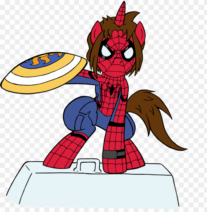 spiderman civil war pony PNG transparent with Clear Background ID 88111