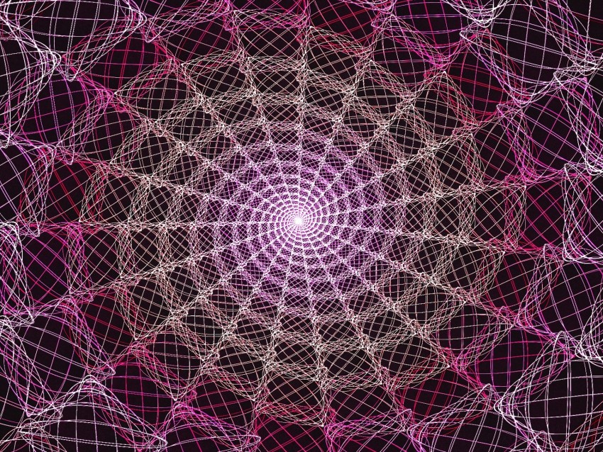 Spiral Cobweb Glow Fractal Abstraction Png - Free PNG Images