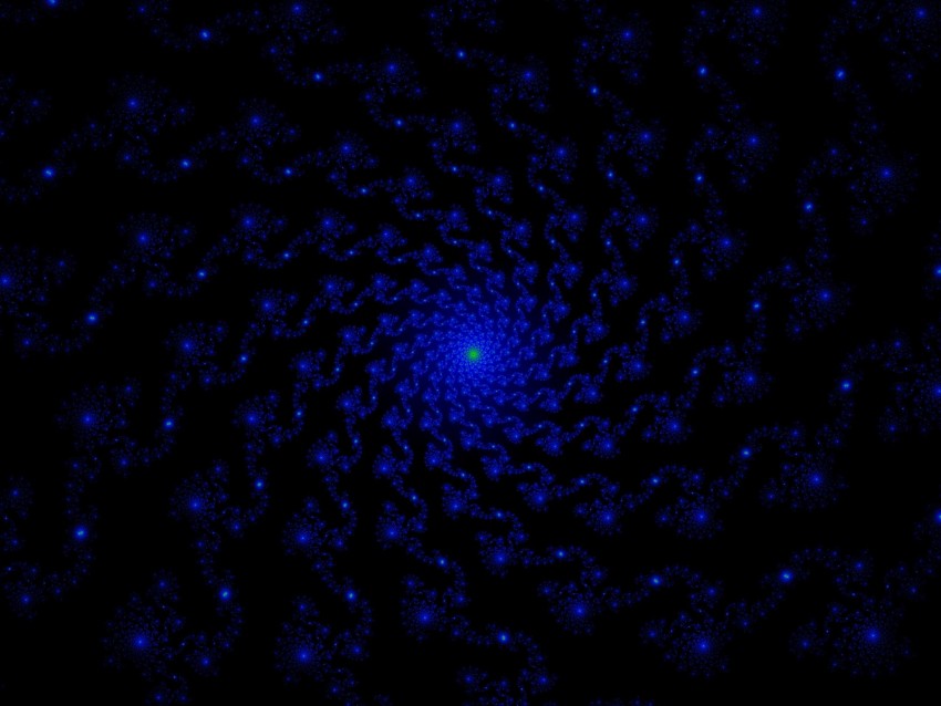 Spiral Fractal Shine Dark Twisted Blue Png - Free PNG Images