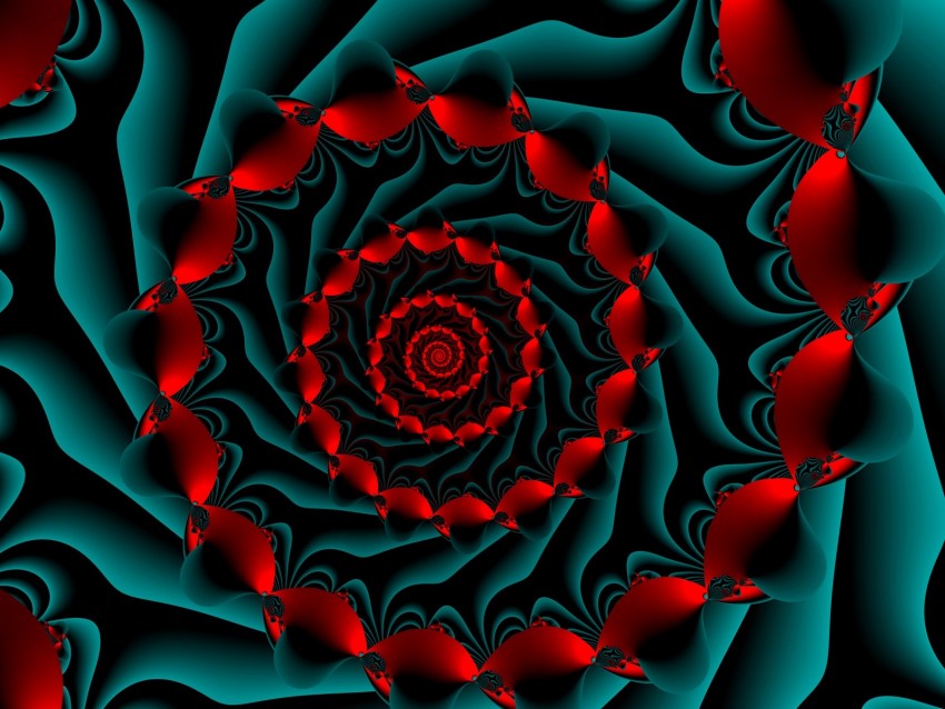 spiral, swirling, wavy, fractal, abstraction