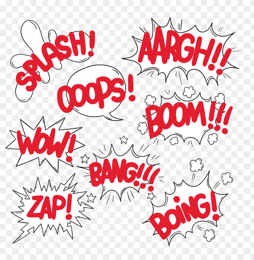 free PNG splash oops wow boom bang boing zap aargh stickers PNG image with transparent background PNG images transparent