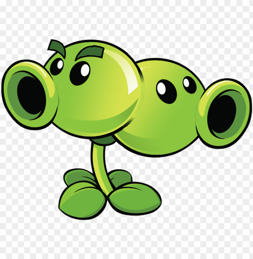 split pea - plants vs zombies double peashooter PNG image with ...