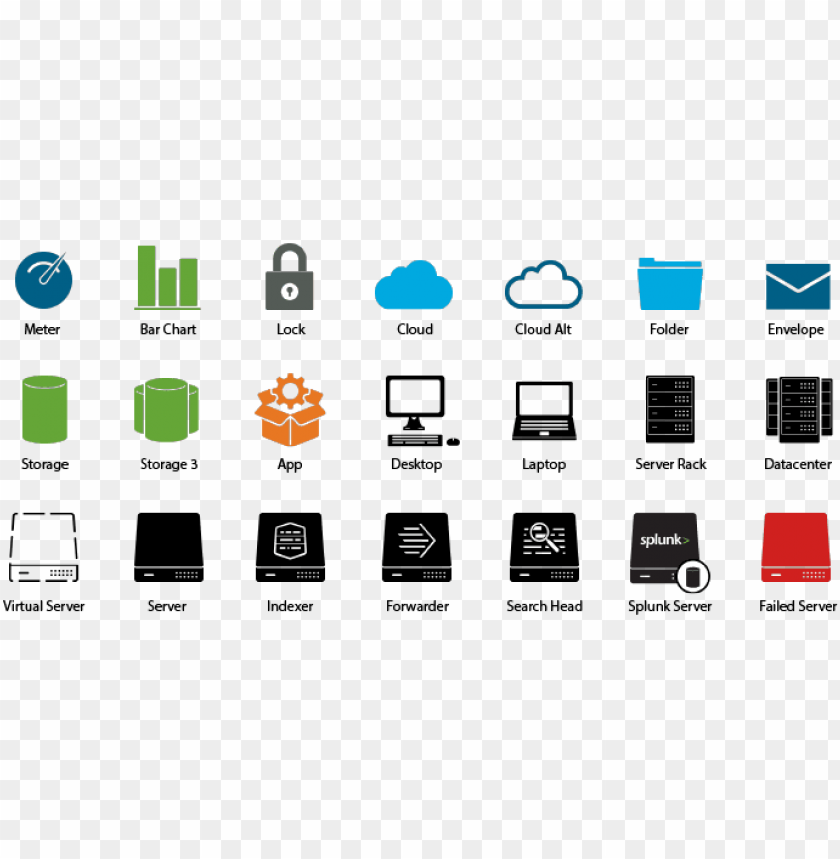 splunk custom icon library PNG transparent with Clear Background ID 216032