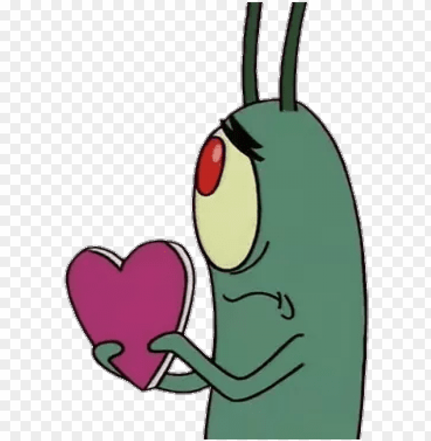 spongebob cute grunge pastel cartoon pastel grunge - plankton heart meme PN...