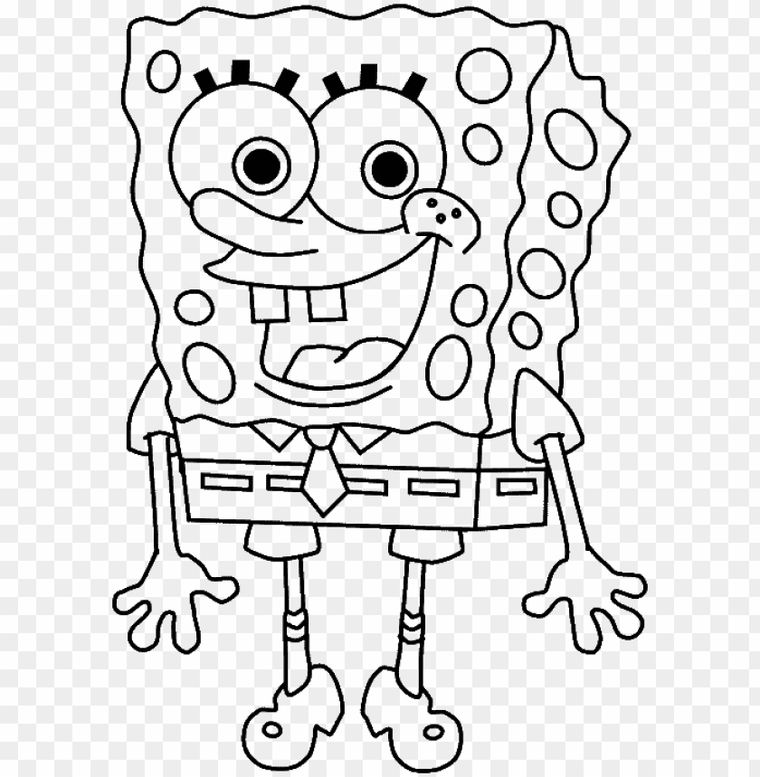Spongebob Squarepants Colouring Pages Png Image With Transparent