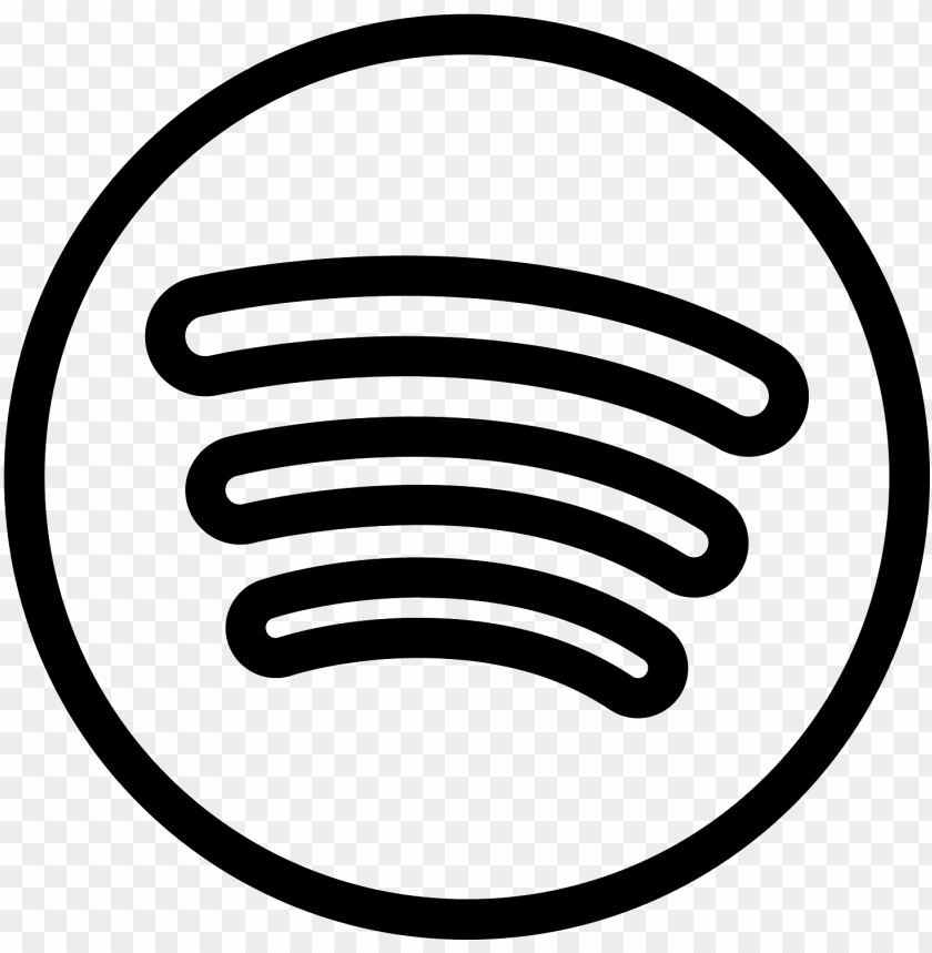 spotify icon - spotify logo black and white PNG image with transparent  background | TOPpng