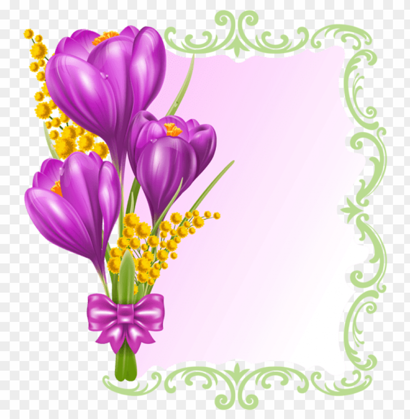 PNG image of spring decorative blank with a clear background - Image ID 47455