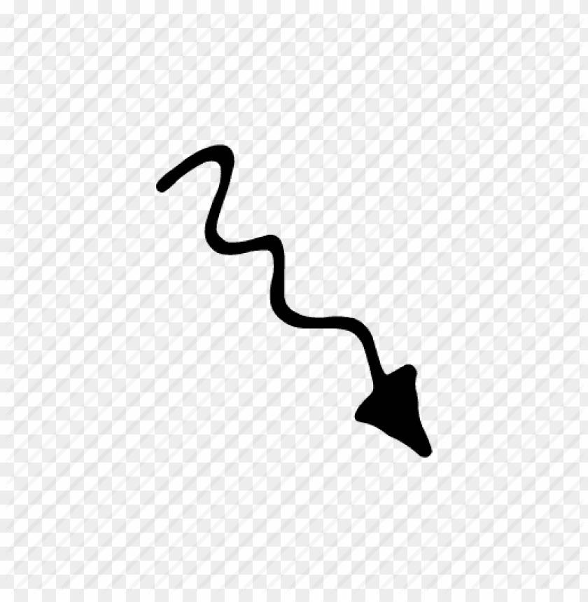 squiggly arrow