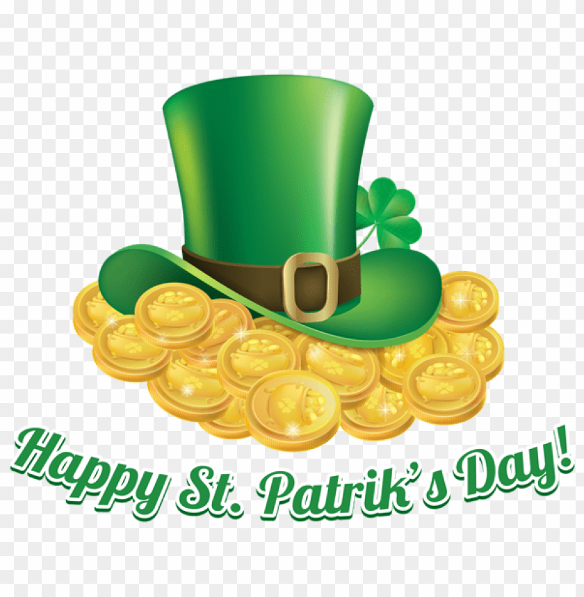 St Patricks Day Coins And Hat Transparent Png Images Background -  Image ID Is 42964