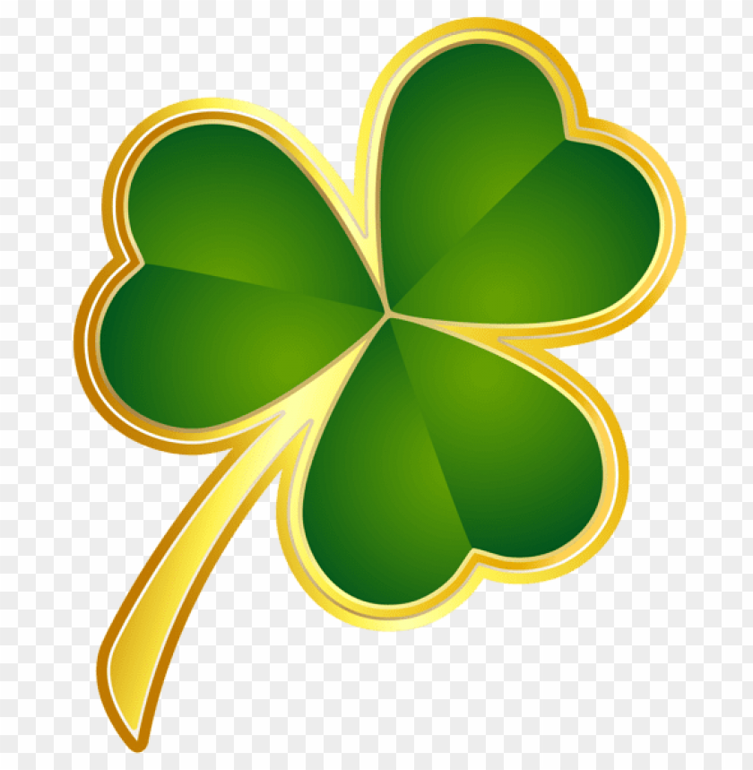 St Patricks Day Gold Shamrock Png Images Background -  Image ID Is 43078