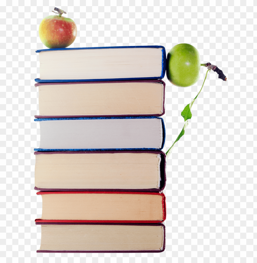 Stack of Books and Apple png - Free PNG Images@toppng.com
