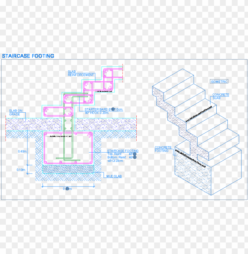 free PNG stairs - concrete stair footing details PNG image with transparent background PNG images transparent