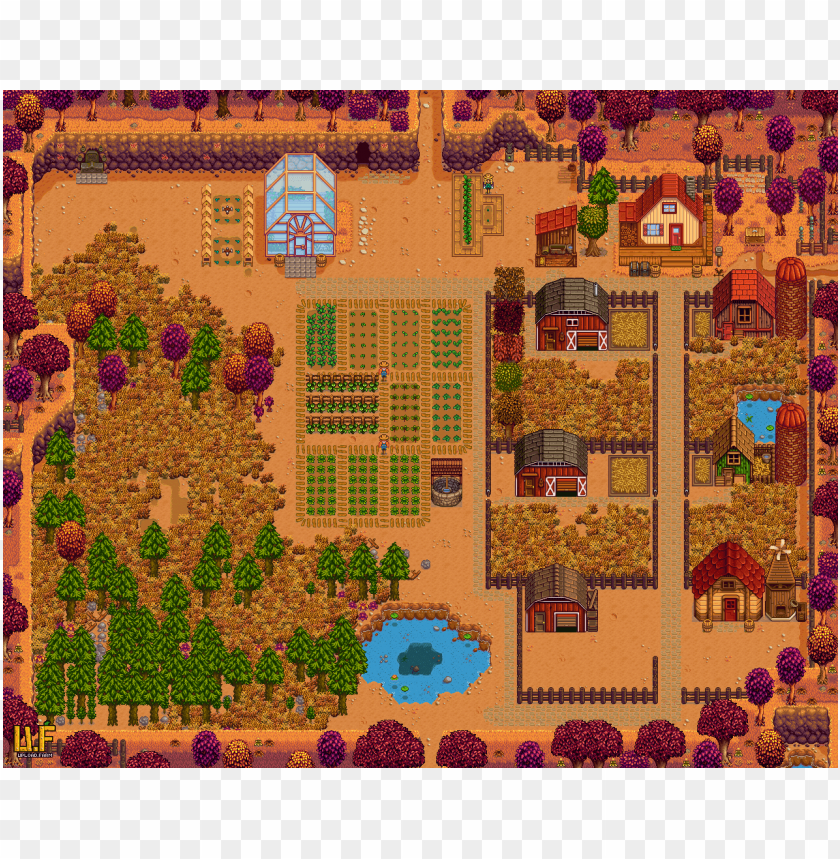 Standardmoonshine Farm Fall Of Year 2 - Stardew Valley Woodland Farm Ma PNG Transparent Background