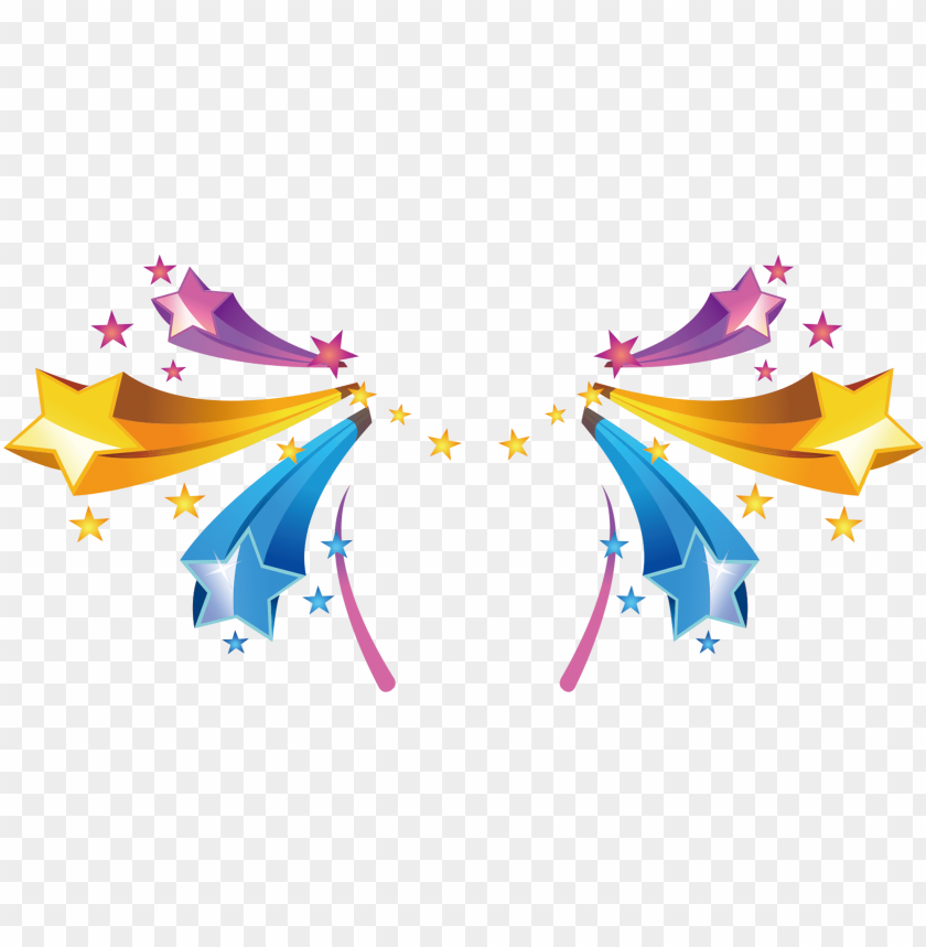 Star Colored Color Light Radiation Stars Kids Carnival PNG Image With Transparent Background