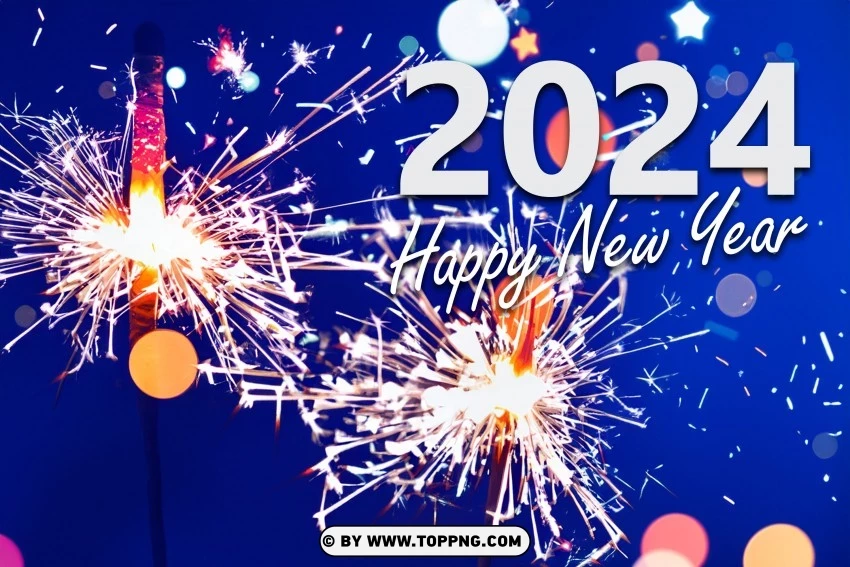 Start 2024 with a Bang High-Quality New Year's Greeting Card
