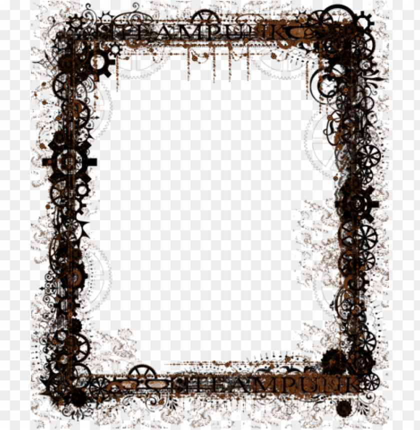 Steampunk Borders Png Vector Freeuse Library Steampunk Round Border Frames PNG Image With Transparent Background