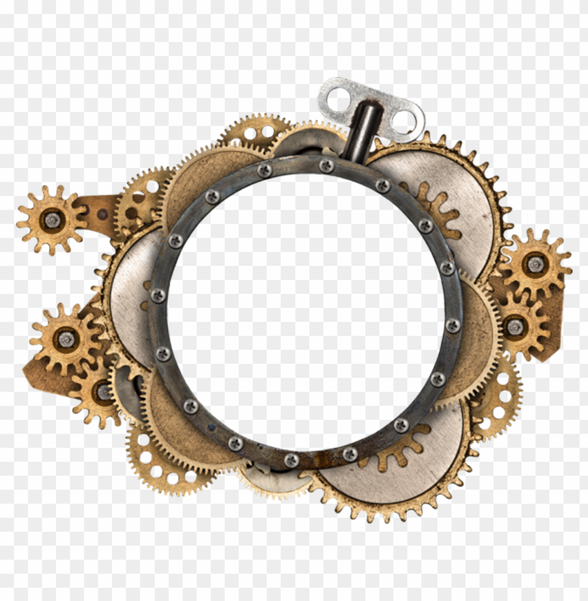 Steampunk Gears Frame Hd PNG Image With Transparent Background