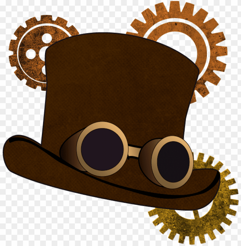 Steampunk Hat And Gears Vector Graphics Png Image With - roblox steampunk template