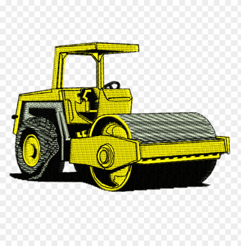 Transparent Background PNG Of Steamroller Embroidery - Image ID 68548