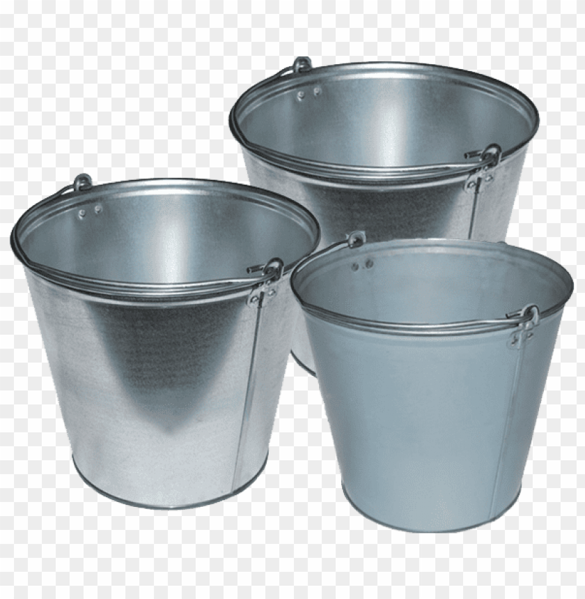 Transparent Background PNG of steel bucket - Image ID 21428
