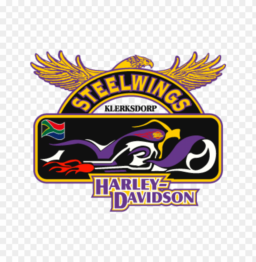  steelwings harley davidson vector logo free - 463851