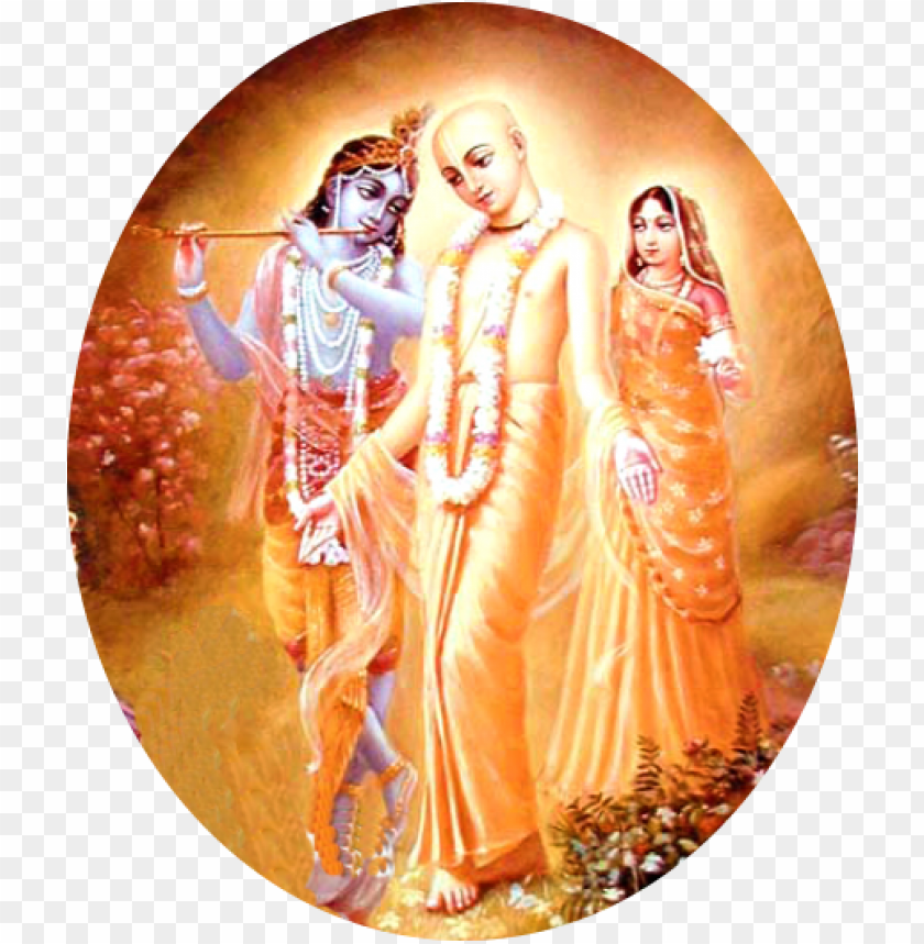 steeped in the memories of radha-krishna - chaitanya mahaprabhu with  krishna PNG image with transparent background | TOPpng