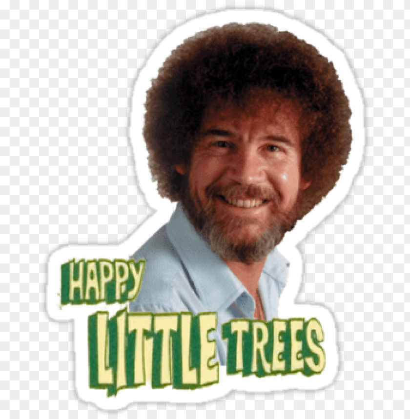 sticker375x360 u1 bob ross happy little trees PNG transparent with Clear Background ID 177444