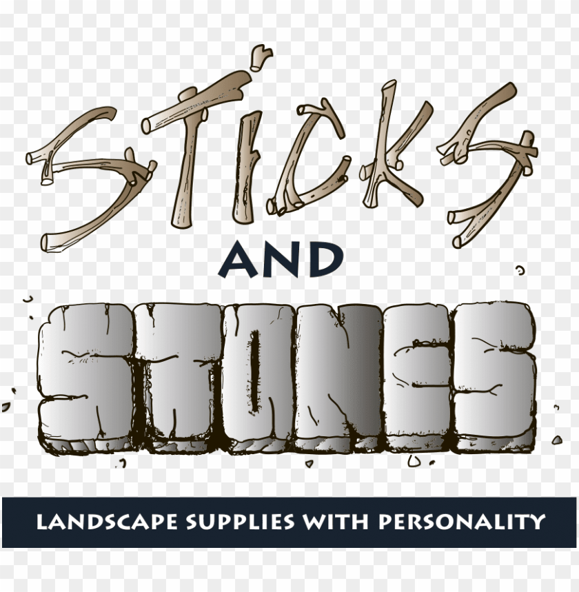stick, ampersand, banner, repair, stone, nail, vintage