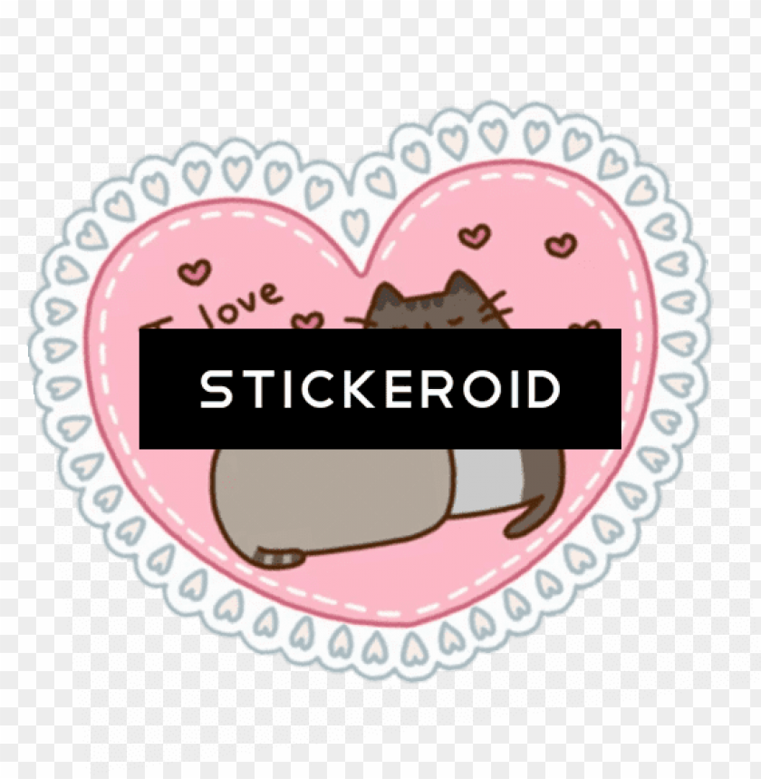 Стикер pusheen - love you cartoon cats PNG image with transparent  background | TOPpng