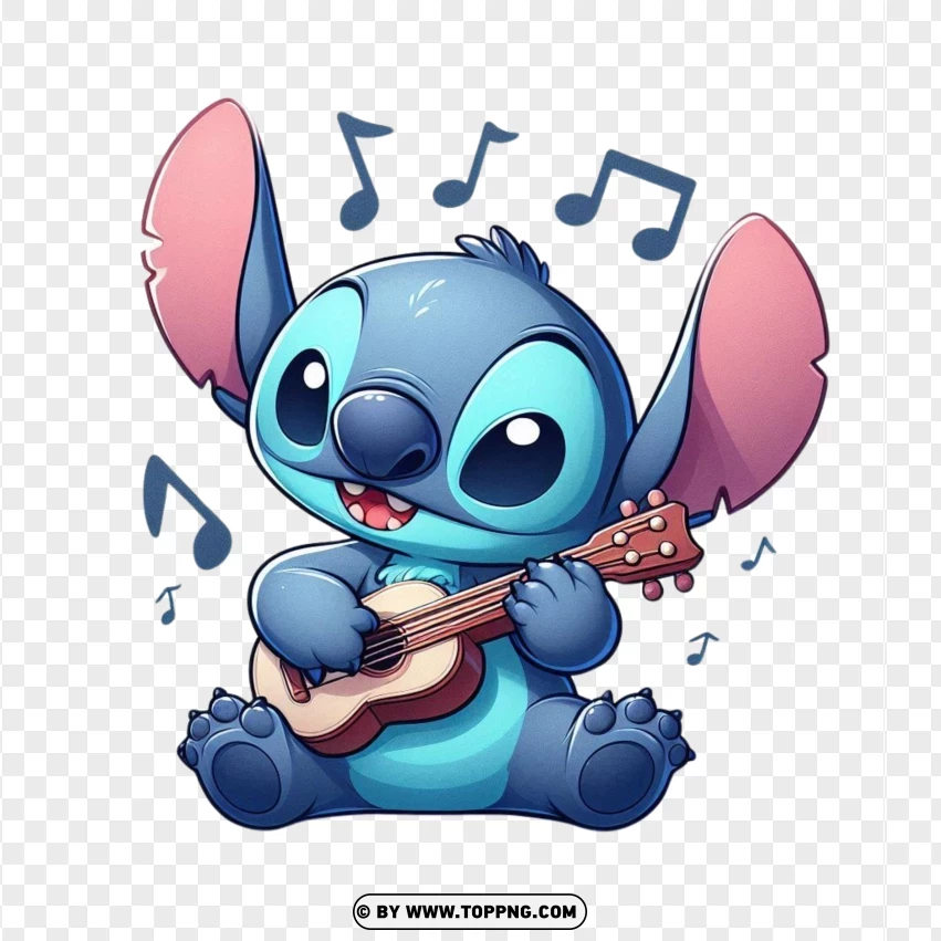 Stitch PNG Playing Guitar | TOPpng