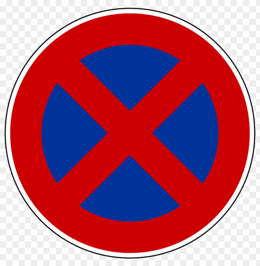 Transparent PNG image Of stop parking prohibited road sign - Image ID 67683