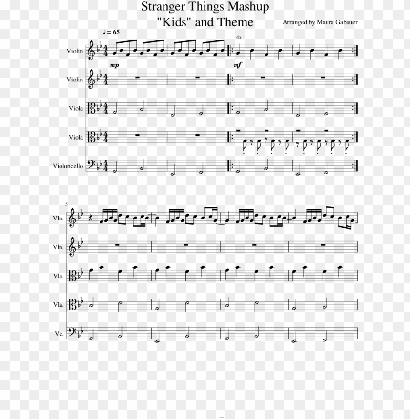 Stranger Things Mashup Kids And Theme Sheet Music Feel Good Sax Sheet Music Png Image With Transparent Background Toppng