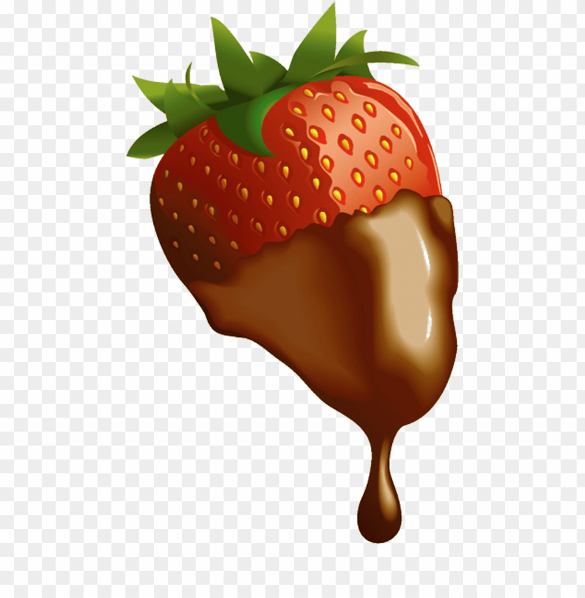 strawberry chocolate-covered fruit clip art - chocolate covered str...