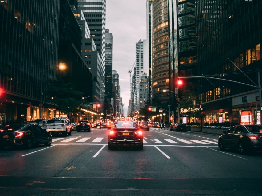 street, road, traffic, cars, city, buildings, new york