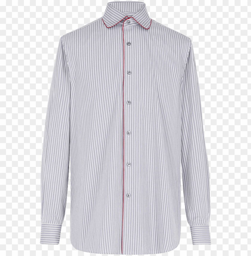 Striped Shirt With Contrasting Piping Formal Wear Png Image With Transparent Background Toppng - light blue striped shirt roblox
