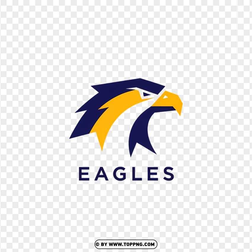 A stylish, minimal flat eagle sports logo showing a soaring eagle with clean, simple lines and the word 'Eagles' underneath