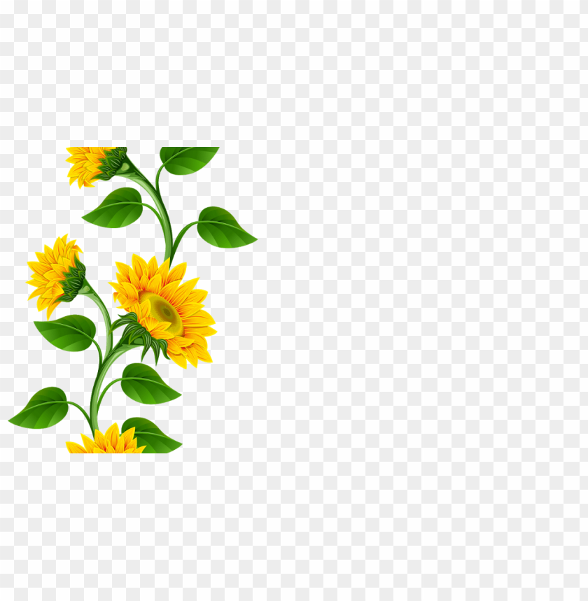 Free Sunflower Border Svg Free SVG PNG EPS DXF File - Download All Free