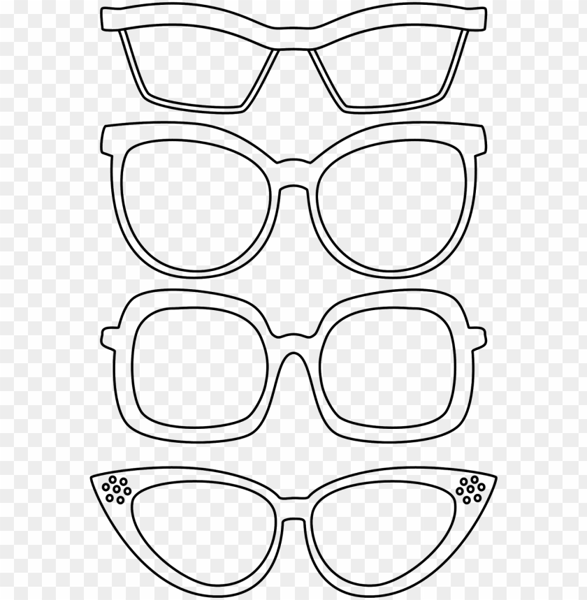 Sunglasses Coloring Page PNG Image With Transparent Background TOPpng ...